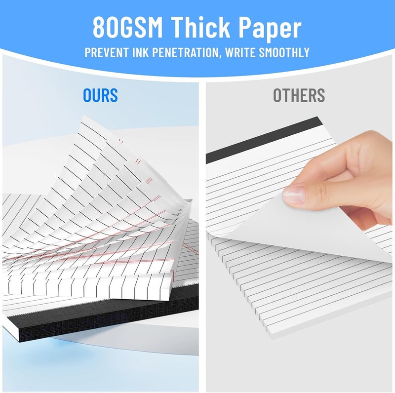 Ciphyfee 12pcs Legal Pads 8.5 x 11, 50 Sheets/Pack, Notepads 8.5 x 11 Inch, White Note Pads Clear Print Writing Pads of Paper, Memo Pads , Perforate Legal Notepads Paper , Wide Ruled Lined with Sturdy Back - Image 3